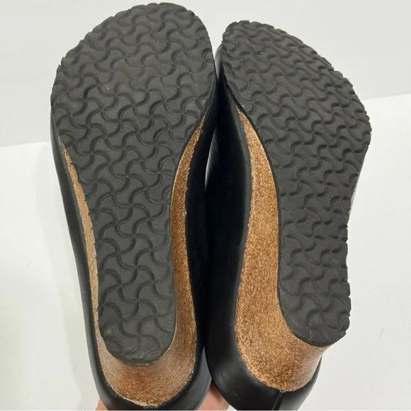 Birkenstock Papillio black leather wedge size 6 narrow - Picture 8 of 8